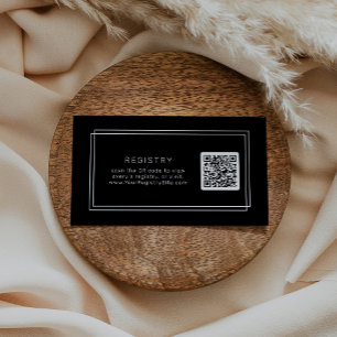 Tarjeta De Recepción Registro de regalo de código QR negro AVERY