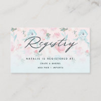 Registro de regalo de ducha de novia floral en el