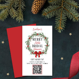 Tarjeta De Recepción Registro de regalo de ducha de novias de Navidades