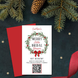 Tarjeta De Recepción Registro de regalo de ducha de novias de Navidades