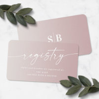 Registro de regalo de ducha Ombre Mauve & Ivory We