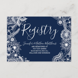 Tarjeta De Recepción Registro de regalo de Flores Ilustrativas de la Ma