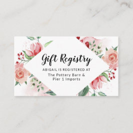 Tarjeta De Recepción Registro de regalo de la Moda del marco floral de 
