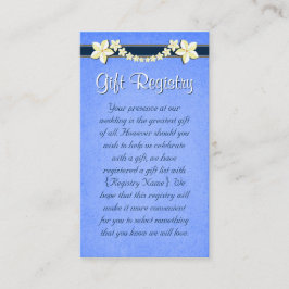 Tarjeta De Recepción Registro de regalo de Mini Bodas Rustic Blue