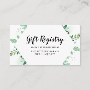 Tarjeta De Recepción Registro de regalo de Moda enmarcada botánica de f