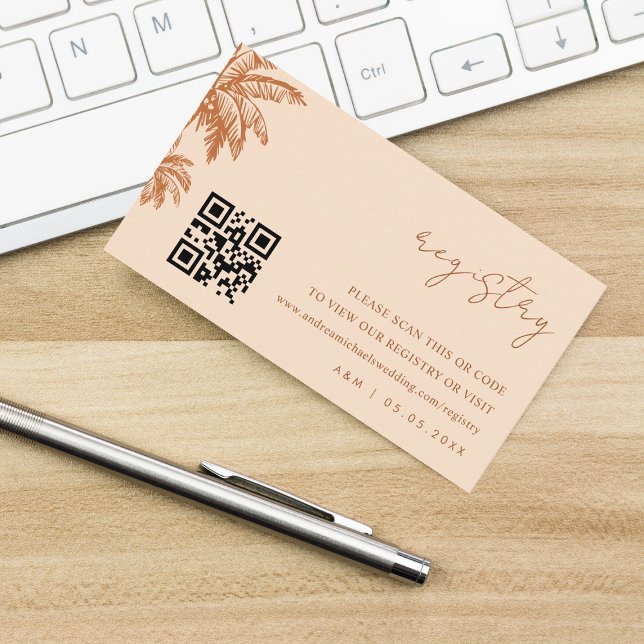 Tarjeta De Recepción Registro de regalo del Boda de código Qr del árbol (Subido por el creador)