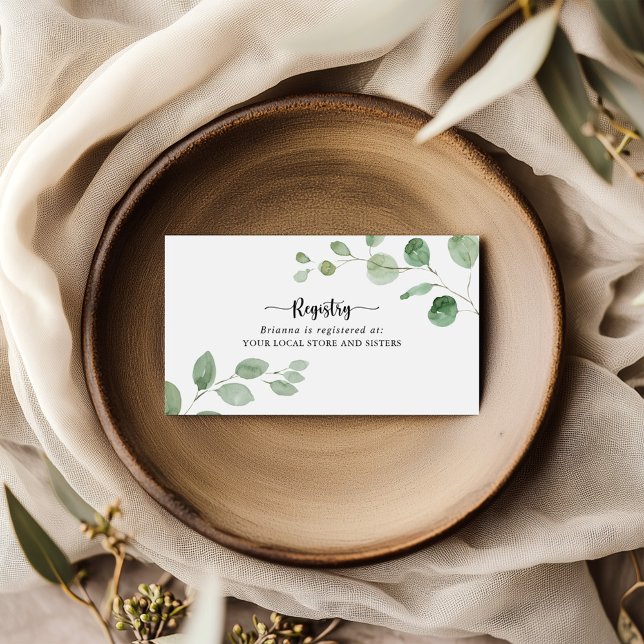 Tarjeta De Recepción Registro de regalo del Boda de Eucalyptus Green De (Subido por el creador)