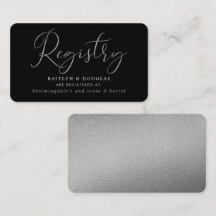 Tarjeta De Recepción Registro de regalos con escritura elegante en hoja