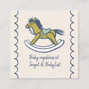 Tarjeta De Recepción Registro de regalos de bebé de Caballo de Balanzá