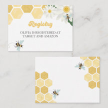 Registro de regalos de Bee Baby Shower honeycomb d