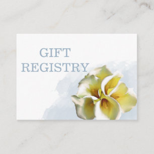 Tarjeta De Recepción registro de regalos de boda de cal de color de agu