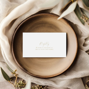 Tarjeta De Recepción Registro de regalos de Boda de caligrafía idílica