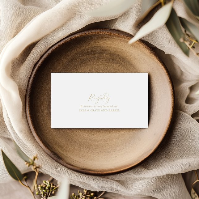 Tarjeta De Recepción Registro de regalos de Boda de caligrafía idílica  (Subido por el creador)