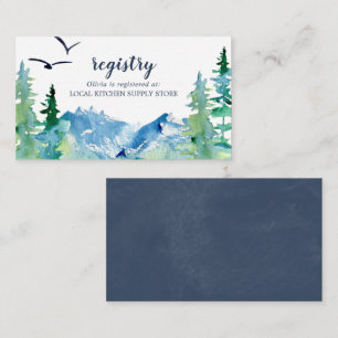 Tarjeta De Recepción Registro de Regalos de Boda de Destino de Montaña 