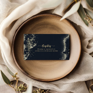 Tarjeta De Recepción Registro de regalos de Boda de salpicaduras de oro