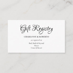 Tarjeta De Recepción Registro de regalos de boda Simple Chic Marroquí