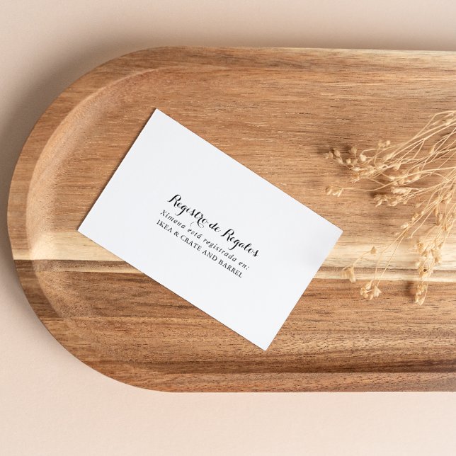 Tarjeta De Recepción Registro de Regalos de Bodas de España (Subido por el creador)
