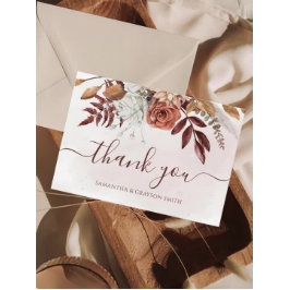 Tarjeta De Recepción Registro de Regalos de Boho Floral de Terracotta F