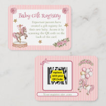 Registro de regalos de caballo de carrusel rosa