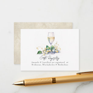 Tarjeta De Recepción Registro de Regalos de Despedida de Soltera Perlas