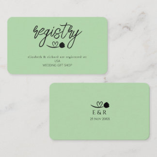Tarjeta De Recepción Registro de Regalos de Despedida de Soltera Simple