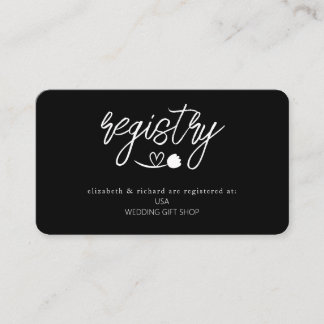 Tarjeta De Recepción Registro de Regalos de Despedida de Soltera Simple