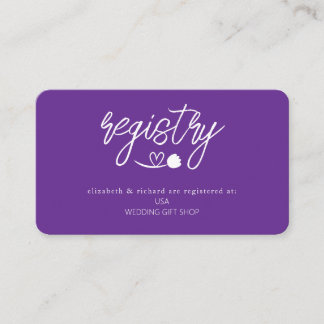 Tarjeta De Recepción Registro de Regalos de Despedida de Soltera Simple