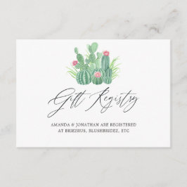 Tarjeta De Recepción Registro de regalos de ducha de novia de color de 