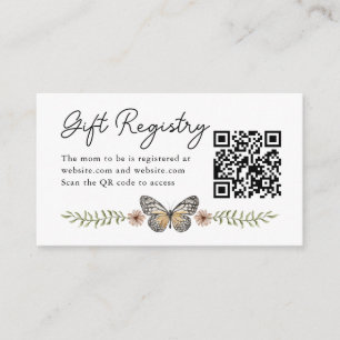 Tarjeta De Recepción Registro de Regalos de Flores Silvestres Baby Show