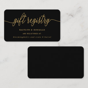 Tarjeta De Recepción Registro de Regalos de Guión Simple