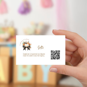 Tarjeta De Recepción Registro de regalos de la pequeña calabaza Baby Sh