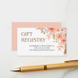 Tarjeta De Recepción Registro de regalos de primavera de las flores de 
