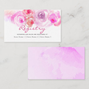 Tarjeta De Recepción Registro de regalos de rosas rosadas polvorientas