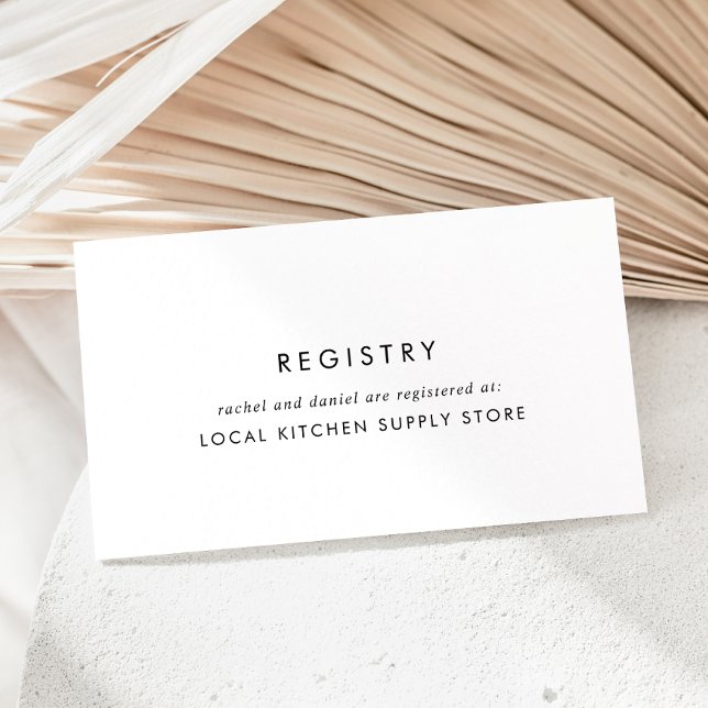 Tarjeta De Recepción Registro de regalos de tipografía de moda (Subido por el creador)