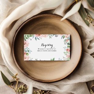 Tarjeta De Recepción Registro de regalos del Boda floral de verano Bree