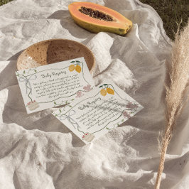 Tarjeta De Recepción Registro de regalos neutros de Baby Shower con gén