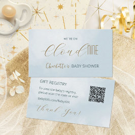 Tarjeta De Recepción Registro de regalos para baby shower Cloud 9 Celes