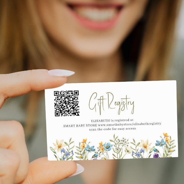 Tarjeta De Recepción Registro de regalos para baby shower con código QR (Subido por el creador)
