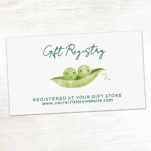 Tarjeta De Recepción Registro de regalos para baby shower de gemelos Tw