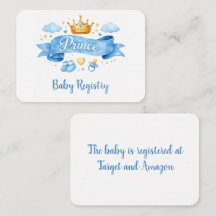 Registro de regalos para baby shower del Príncipe 