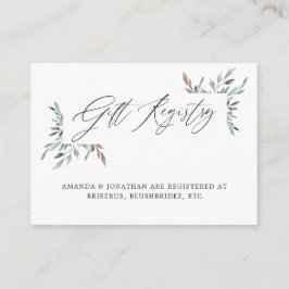 Tarjeta De Recepción Registro de regalos para baby shower invernal con 