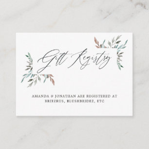 Tarjeta De Recepción Registro de regalos para baby shower invernal con