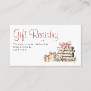 Tarjeta De Recepción Registro de regalos para baby shower Nuevo Capítul