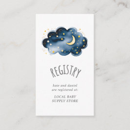 Tarjeta De Recepción Registro de regalos para bebés de la Luna y las Es