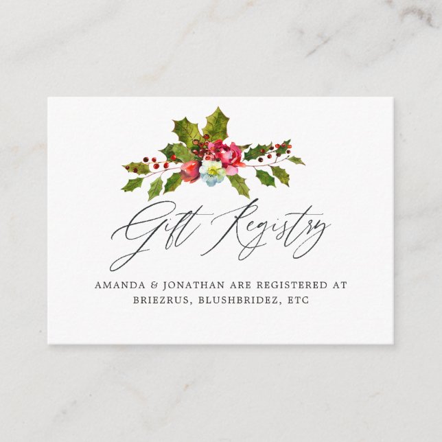 Tarjeta De Recepción Registro de regalos para la fiesta de compromiso d (Anverso)