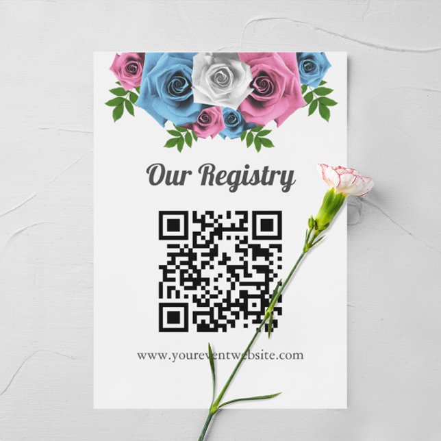 Tarjeta De Recepción Registro de Revelación de Género de Rose Bouquet (Subido por el creador)