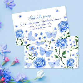 Tarjeta De Recepción Registro de rosas y mariposas de Quinceañera