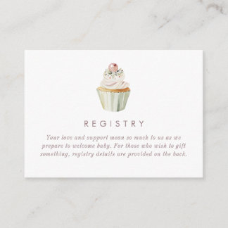 Tarjeta De Recepción Registro de té para Baby Shower