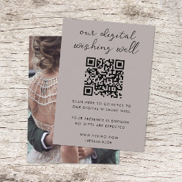 Tarjeta De Recepción Registro del Boda de código QR del cuaderno Digita
