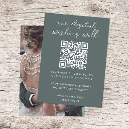 Tarjeta De Recepción Registro del Boda de código QR del cuaderno Digita